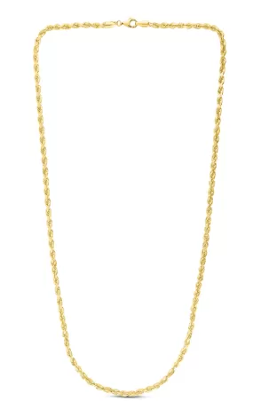 10K Gold 4.0mm Solid Diamond Cut Royal Rope Chain