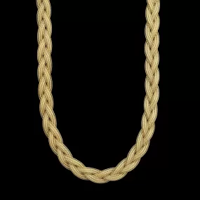 14K Yellow Gold Estate Braided Necklace