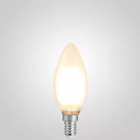 4W 12 Volt DC Candle LED Bulb E14 Frost in Warm White