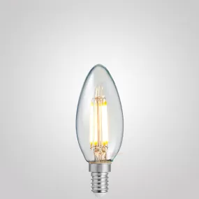 4W Candle LED Bulb E14 Clear in Warm White