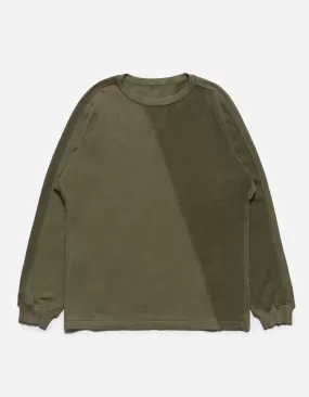 5001 Kesagiri Hemp Crew Sweat Olive OG-107F