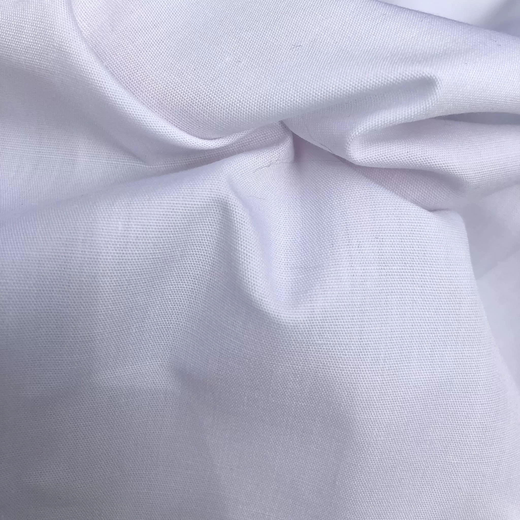 58" Optic White Shantung Silk Poly Blend Light Woven Fabric By the Yard