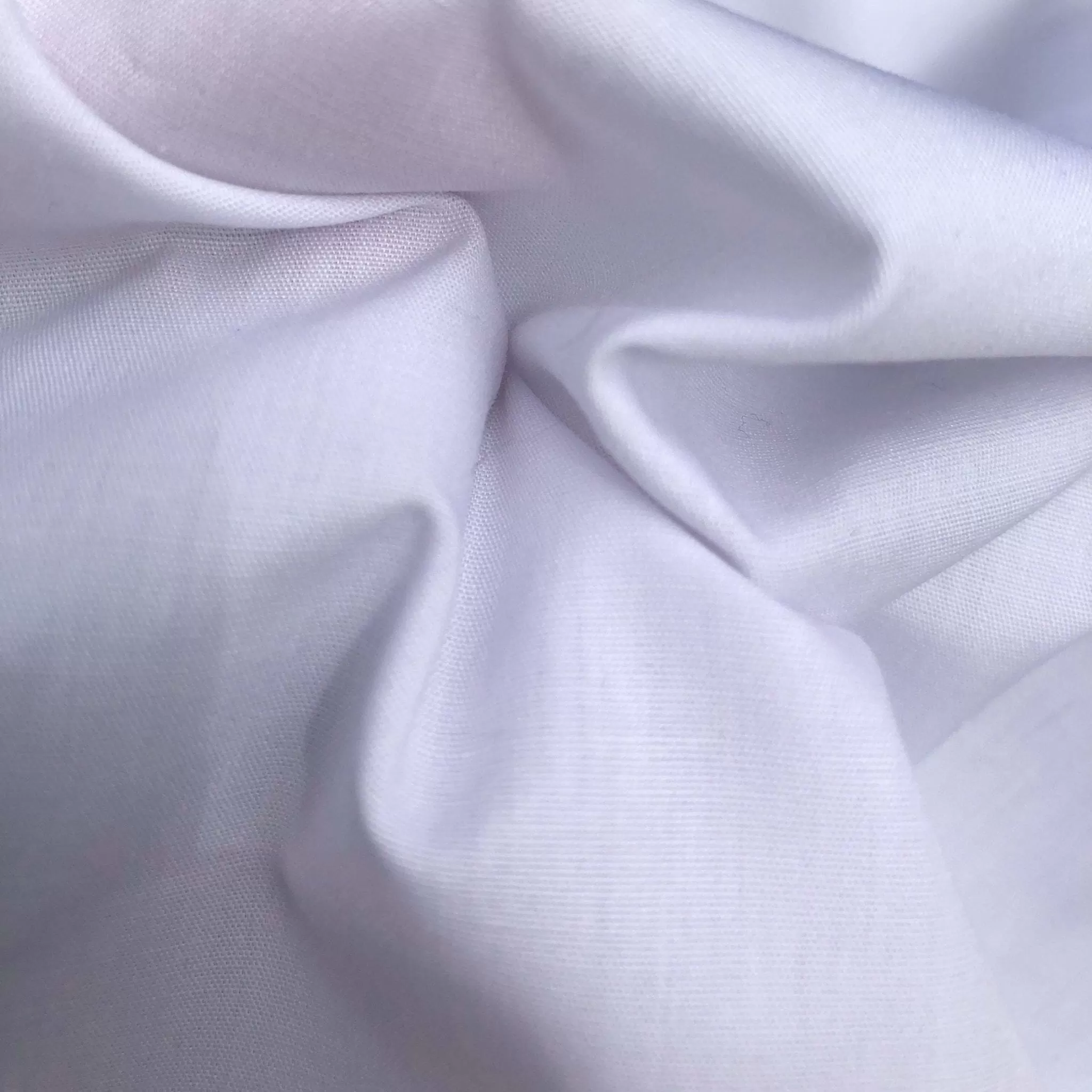 58" Optic White Shantung Silk Poly Blend Light Woven Fabric By the Yard