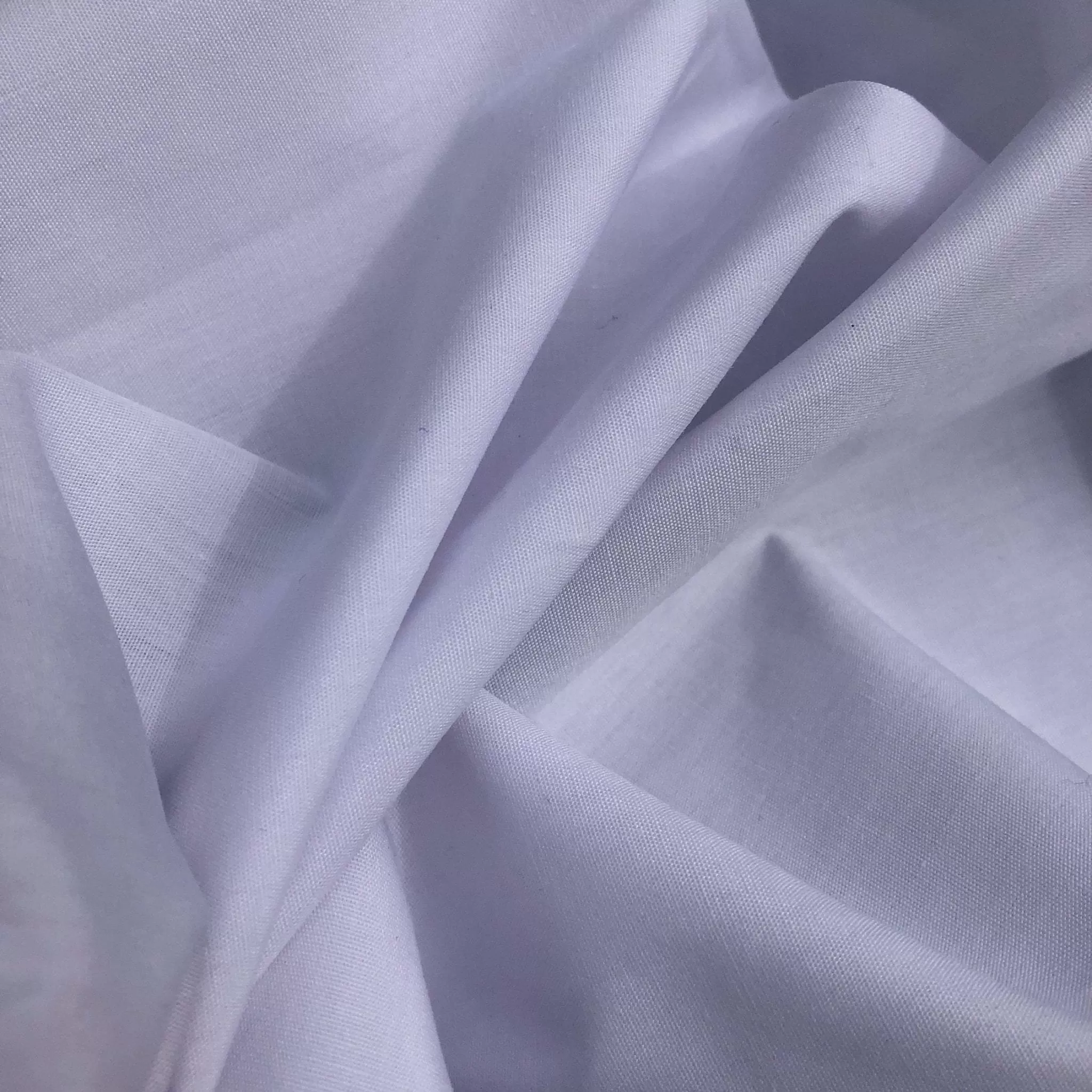 58" Optic White Shantung Silk Poly Blend Light Woven Fabric By the Yard