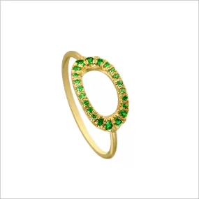 Allegra 18K Yellow Gold & Tsavorite Stackable Ring