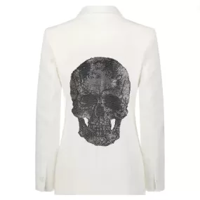 Big Skull Blazer - White