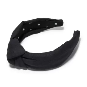 BLACK WOVEN HEADBAND