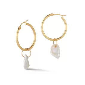 Blossom Pearl Hoop Earrings