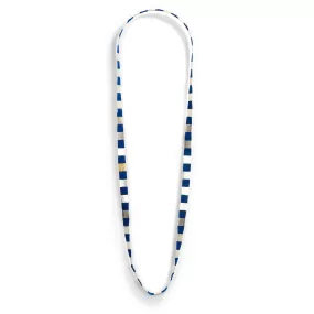 Classic Square Ribbon Necklace~Lapis Blue