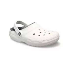 Crocs Unisex Classic Lined Clog - White/Grey