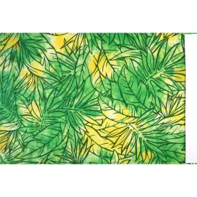 Dancing Leaf Green Hawaiian Fabric GRE-0001C