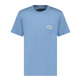 DIOR  'CD ICON' LOGO T-SHIRT BLUE