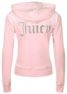 Juicy Couture Robertson Diamante Hoodie - almond blossom