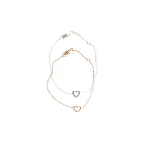 Lindsey : open heart chain bracelet