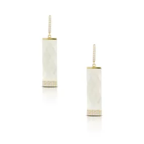 Mother of Pearl & Diamonds Earrings