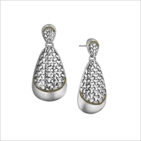 Ricamo Sterling Silver & 18k Yellow Gold Plated Earrings