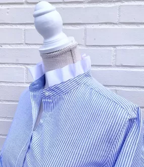 Scarlett Blue Banker Stripe Oxford Shirt (ScarBBlu)