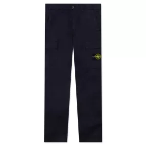 Stretch Gabardine Trousers - Navy Blue